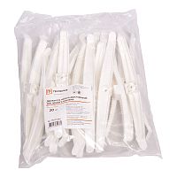 Держатель кабеля двусторонний для прямого монтажа белый (20штуп) Промрукав картинка